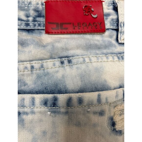 JORDAN CRAIG MEN'S LEGACY EDITION DISTRESSED BLEACHED DENIM JEAN SHORTS SZ 32 - Picture 6 of 6